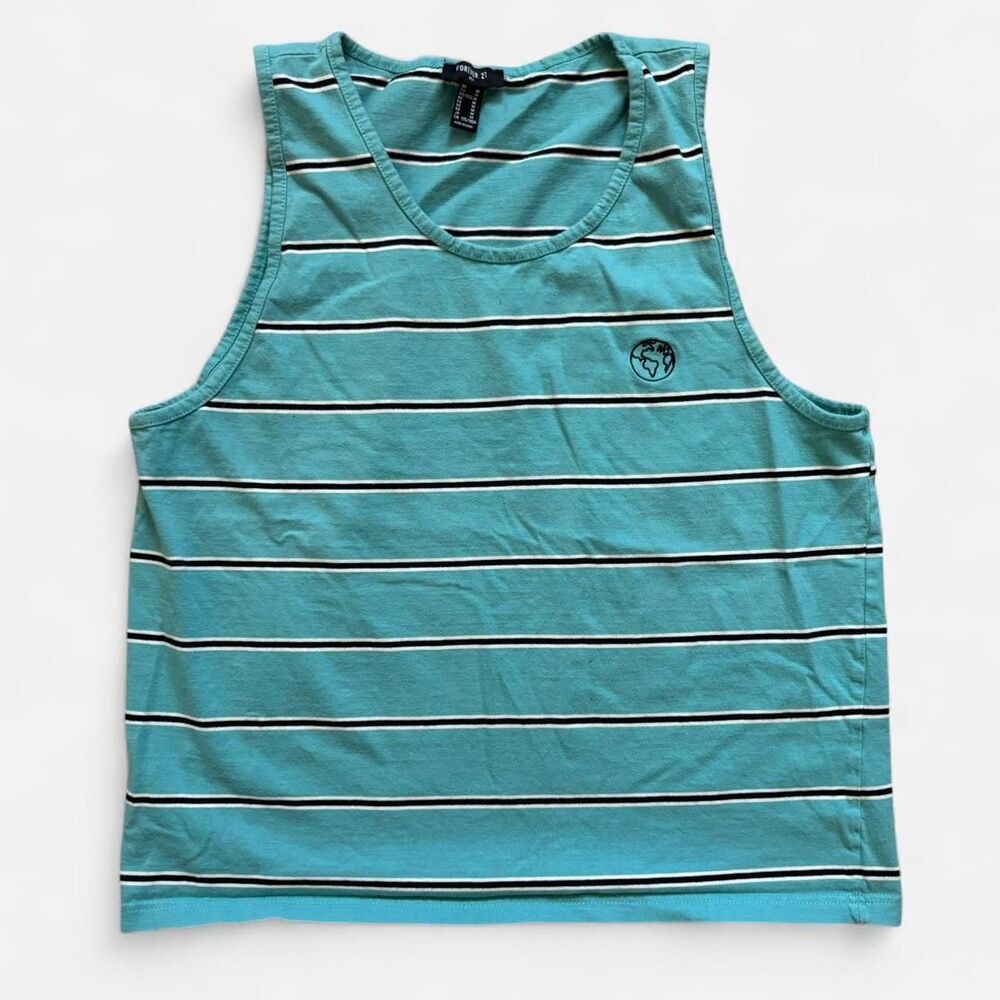 Forever-21 Men's Blue and Green Vest